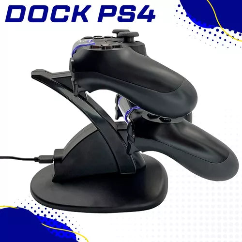 Carregador Controle Ps4 Suporte Dock Duplo + Controles PS4